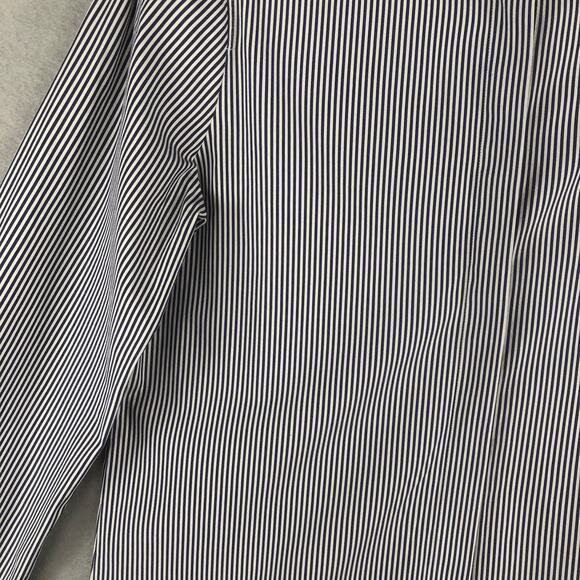 J. Crew Button-Up Top Women’s Size 2 Endless Stripe Navy Blue - Picture 2 of 9